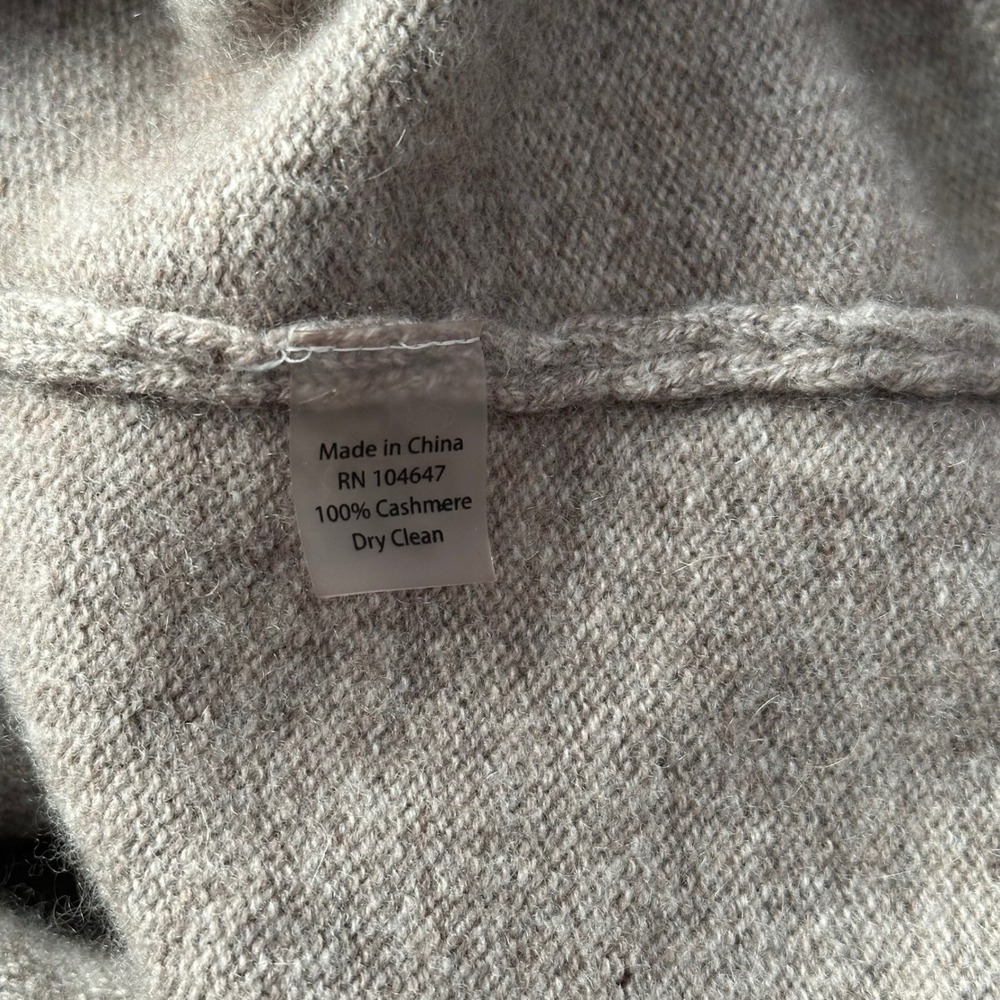 Kinross Cashmere Sweater Blazer Jacket Taupe Brown 100% Cashmere Womens Medium - Picture 4 of 7